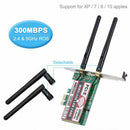 2.4G/5G 300Mbps Pci-E Dual Band Ap Wireless Wifi Wlan Adapter Wireless Acce