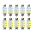 10 PCS 16 Torpedo Car Bulb LED SMD 3528 42 mm - White