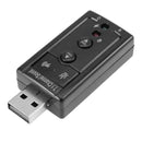 7.1 External PC USB Sound Card 3.5mm AUX Headphone Microphone Audio Adapter