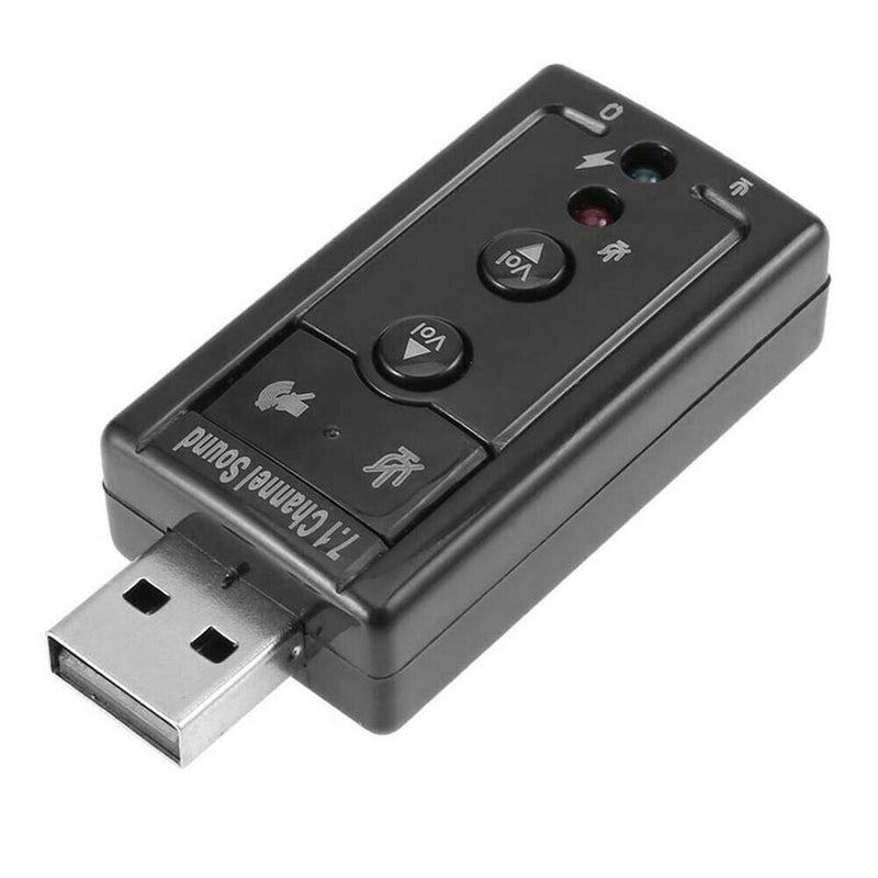 7.1 External PC USB Sound Card 3.5mm AUX Headphone Microphone Audio Adapter