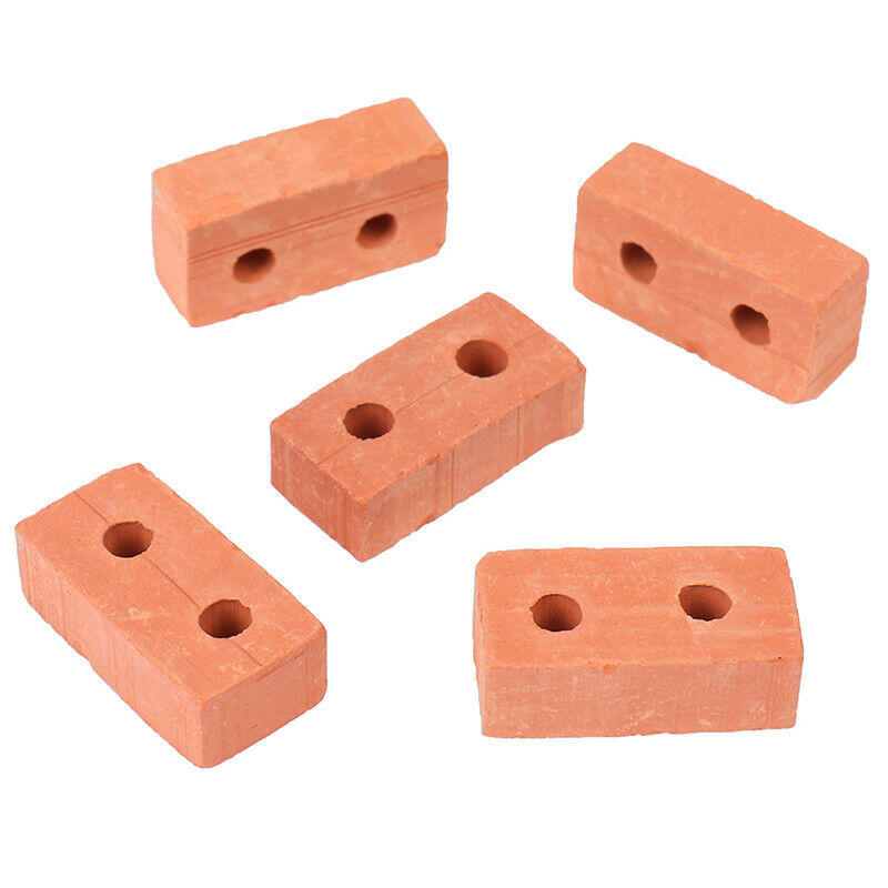 5Pcs Mini Bricks Cement Cinder Models Toys Build Your Own Tiny Bricks Wall BX