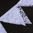 12 Flags Lace Rose Cotton Flag Banner Pennant Wedding/Birthday Party Decor