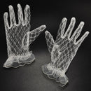 Ladies Gorgeous Wedding bridal ivory white satin Lace Diamonte gloves Hot