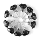 Diamond Shape Crystal Glass 30mm Kitchen Cabinet Door Drawer Knob Cupboard  P4B3