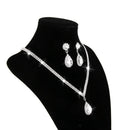 Bridal Wedding Party Jewelry Set Crystal Rhinestone Necklace Earrings Set