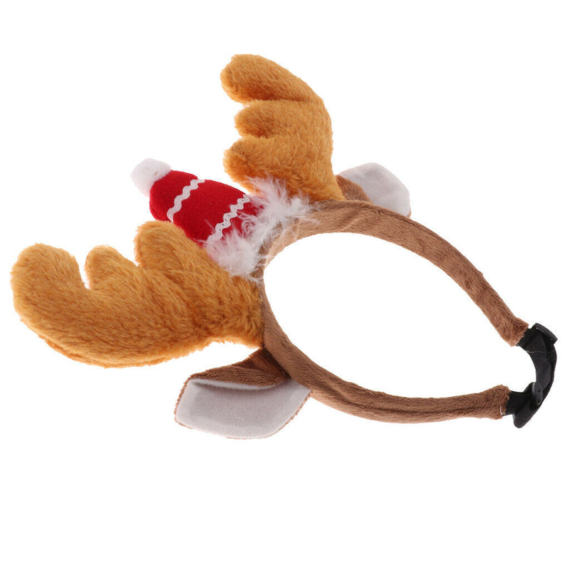 Adjustable Pet Reindeer Antlers Headband Dog Cat Hair Hoop Headwear Halloween