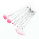 New 7Pcs Glitter Liquid Handle Makeup Brush Set Foundation Blending Power E L2M6