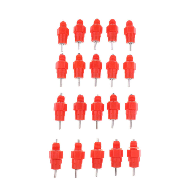 40 Pieces Automatic Poultry Nipples - Drinker Waterer for Chicken ducks Quail or