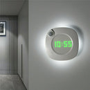 LED Digital Time Wall Clock With PIR Motion Sensor Night Light Home Clock Lamp_