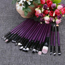 20pcs Makeup Brushes Set Powder Foundation Eyeshadow purple SN9F
