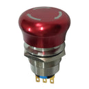 22mm Self Locking Emergency Stop Push Button AC 220V 5A 2NO 2NC Red