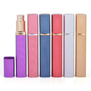 6pcs 12ml Travel Refillable Perfume Bottle Aluminum Casing Glass Liner Fine Mist