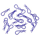 20pcs/set RC Car R-Pins fit 1/10 1/12 1/16 1/18 RC Car Truggy Accessory Blue