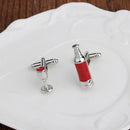 Fashion Men Shirts Cufflinks Bottle Wine Glass Alloy Enamel Button Charm JR