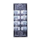 5 Pcs Dual Row 4 Position Covered Screw Terminal Block Strip 600V 15A H2R3