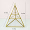 3-Tier Glass Pyramid Jewelry Stand Holder Geometric  Display Organizer Case