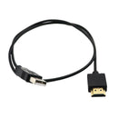 USB 2.0 Male to HDMI Male Charger Cable Splitter Adapter 20inch