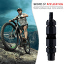 Bicycle Tire Air Nozzle Wrench Valve Core Disassembly Tube Tools (Black)