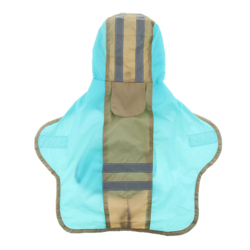 Pet Dog Waterproof Raincoat Jumper Clothes Puppy Cat Coat Winter Rain blue