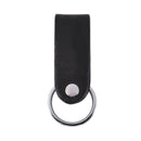 Stainless Steel Keyring Design Faux Leather Belt Loop Key Chain I5B7