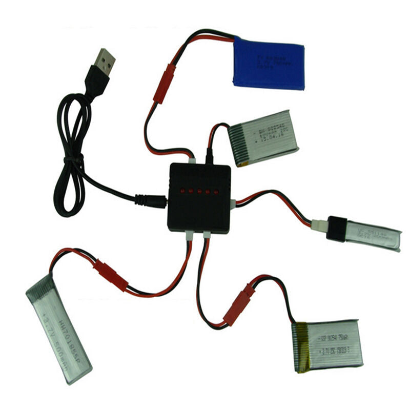 3.7V 5 in 1 Lipo Battery USB Charger Adapter for Syma X5 X5C X5C-1 RC Drone HOT