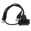 SATA 7+15 Pin 22Pin to USB 2.0 Cable Adapter for 2.5 inch Laptop HDD SSD