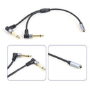 3.5mm Socket Stereo Female to Dual 6.35mm Plug Male Y Splitter Cable 9 inch