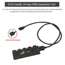10 RGB Sync HUB Splitter Extension Cable for Motherboard RGB Fan (12V 4Pin) SN9F