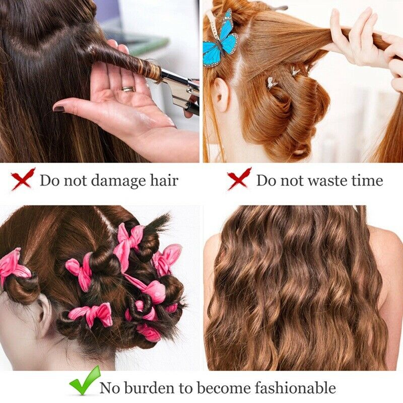 10PCS Magic Curler Hair Rollers Night Sleep wave point Foam Hair Curler Rol E2E3