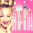 7pcs/set Wood Makeup Brush Foundation Contour Concealer Blush Pen Beige A
