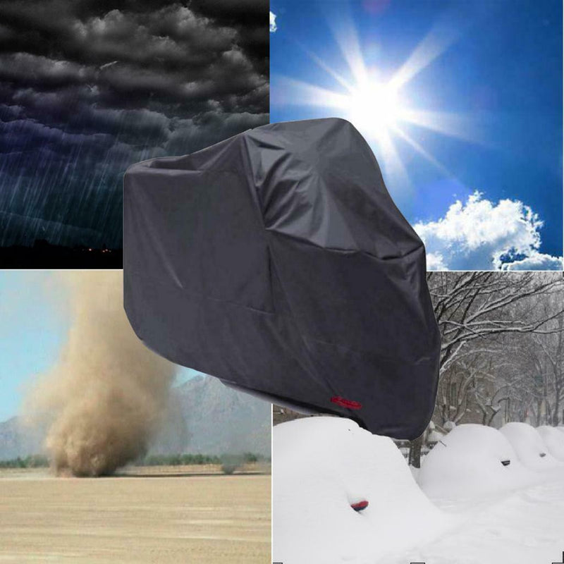 1 Set 2XL Waterproof Motorcycle Cover Sun Scooter Protector w/ Cover Lock