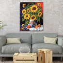 Painting By Numbers Kit DIY Sunflower Fruit Canvas Oil Art Picture Craft