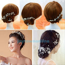 6Pcs New Wedding Bridal Bridesmaid Pearls Crystal Hair Pins Clips Comb Headband