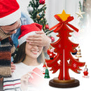 Wooden DIY Christmas Tree Desktop Ornament Hanging Pendant Home Decoration