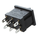 10 Pcs DPDT ON-OFF-ON Snap In Rocker Switch 6A/250V 10A/125V AC