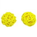 12 pcs 3cm Rattan wicker ball for garden, Wedding, Party decoration (yellow I3H8