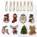 8pcs/set Full Drill 5D Diamond Painting Keychain Art Craft Pendant Key Rings