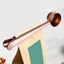 Tea Coffee Measuring Cup Scoop with Portable Bag Clip Kitchen Supplies(D) A