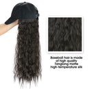 Fashion Women Long Curly Hair Full Wig Baseball Cap Hat Wigs Wavy Long Daily Wig