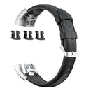 Leather Watchband Strap w/Buckle for Huawei Band 4 Pro TER-B29S (Black) A