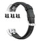 Leather Watchband Strap w/Buckle for Huawei Band 4 Pro TER-B29S (Black) A