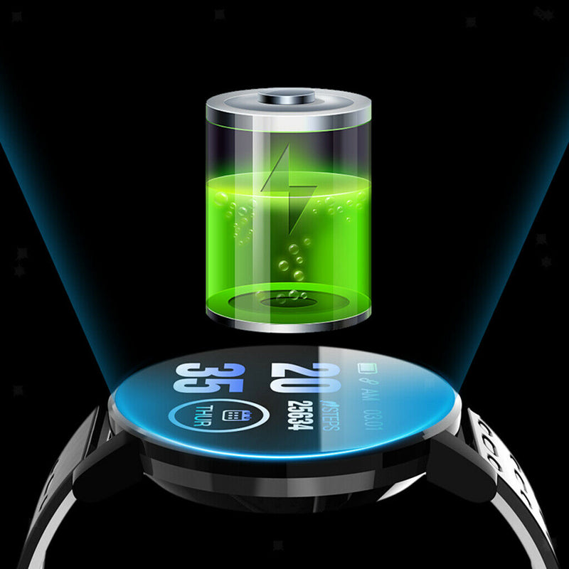 2Pcs 1.3'' Screen Smart Watch LCD Touch Blood Pressure Fitness Tracker