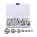 150Pcs Stainless Steel Serrated Hex Flange Nuts Flange Metric Hex Lock Nuts R7L9