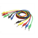 5X Silicone Banana Plug to Crocodile Alligator Clip Test Probe Lead Wire Sggl LJ