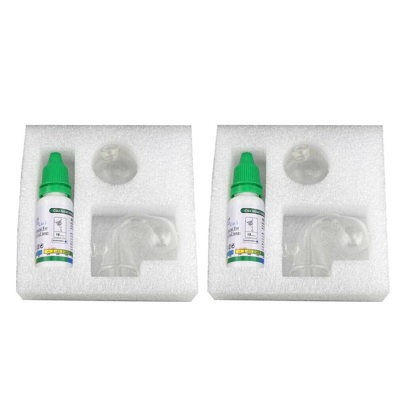 Aquarium CO2 Glass Drop Checker with 15ml Long Term Monitor Fluid   Tank Test