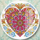 Heart Flower Pendants Pink Tassels Decor Special Shape DIY Diamond Painting