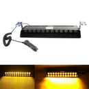 Car Windshield 12 LED Strobe Light Flashing Dash Emergency Warning Lamp AmbS Gw