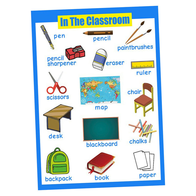 Classroom &Transport~Kindergarten Classrooms Early Learning Posters Chart