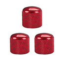 Musically Aluminum Dome Control Knobs for Electric Guitar or Bass Pack of 3