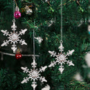 12* Acrylic Crystal Snowflake Christmas Tree Hanging Pendant Decor Ornaments